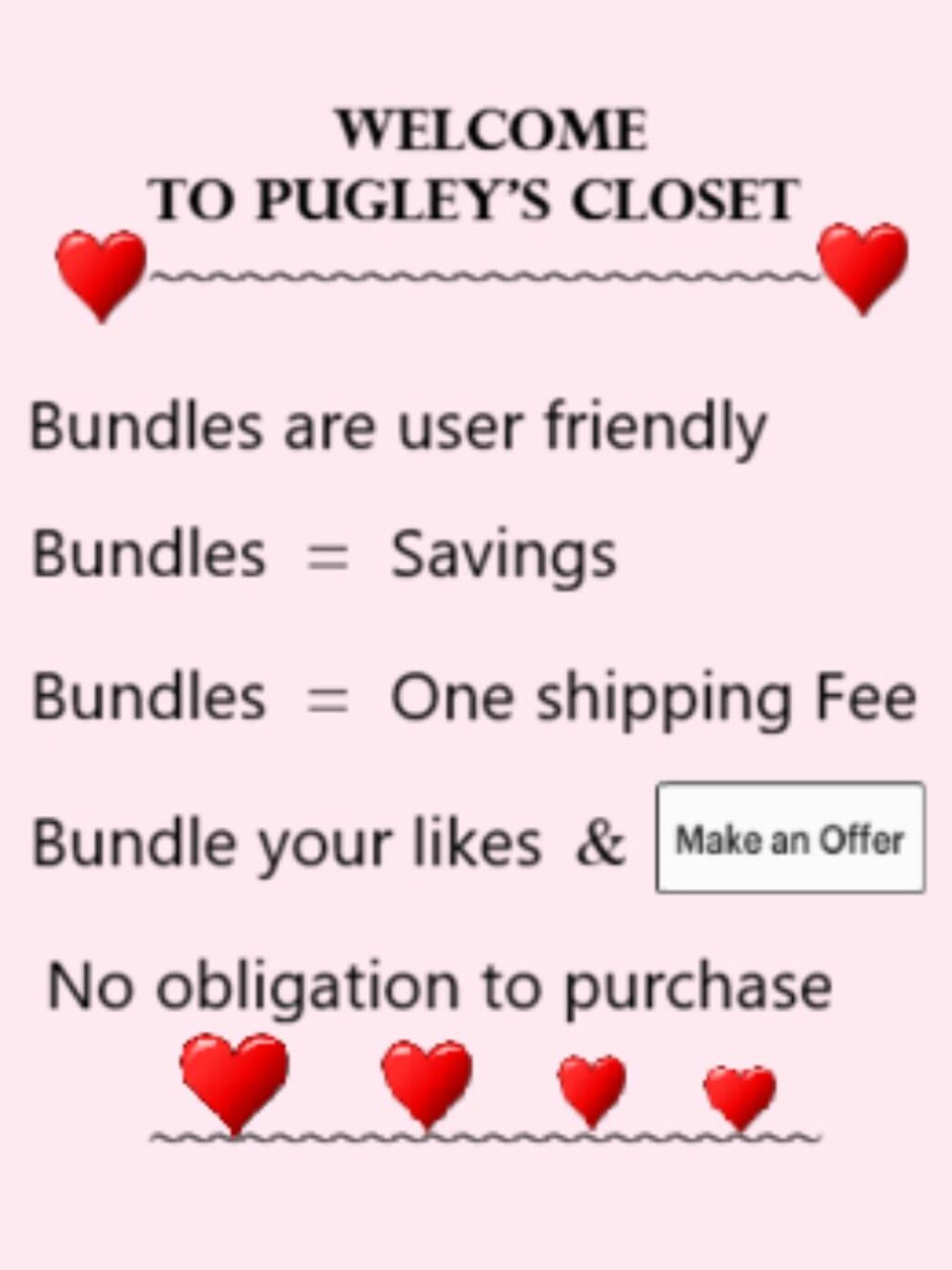 Welcome to Pugley's Closet - The Benefit of Bundles